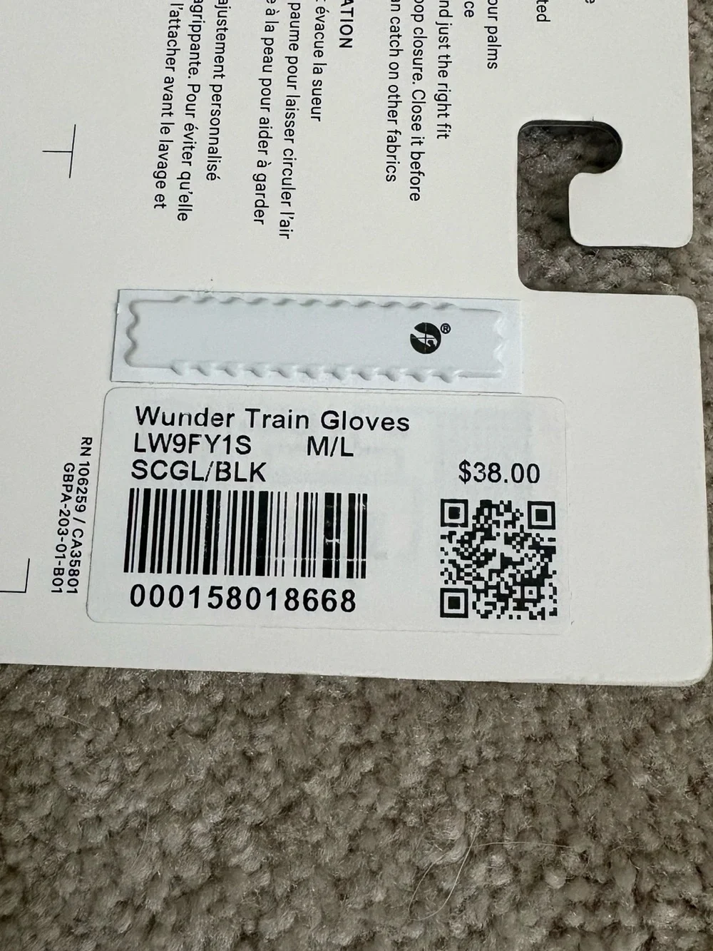 Lululemon Wunder Train Gloves M/L NWT